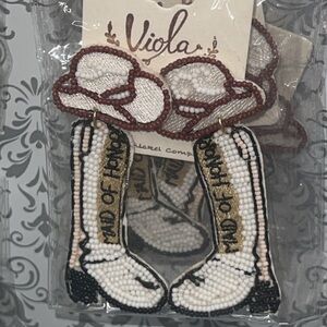 Viola Beaded Earrings with 
Maid of honor